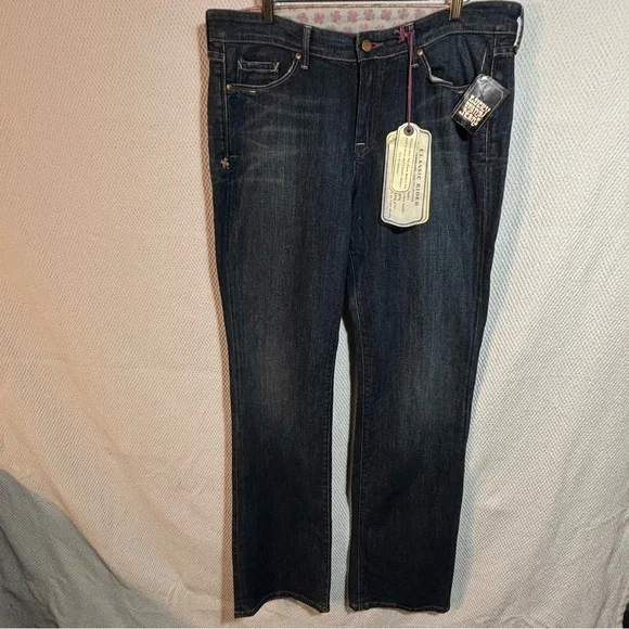 LUCKY BRAND Sz 14 Classic Rider Dark Blue Denim Jeans NEW WITH TAGS - Picture 2 of 12